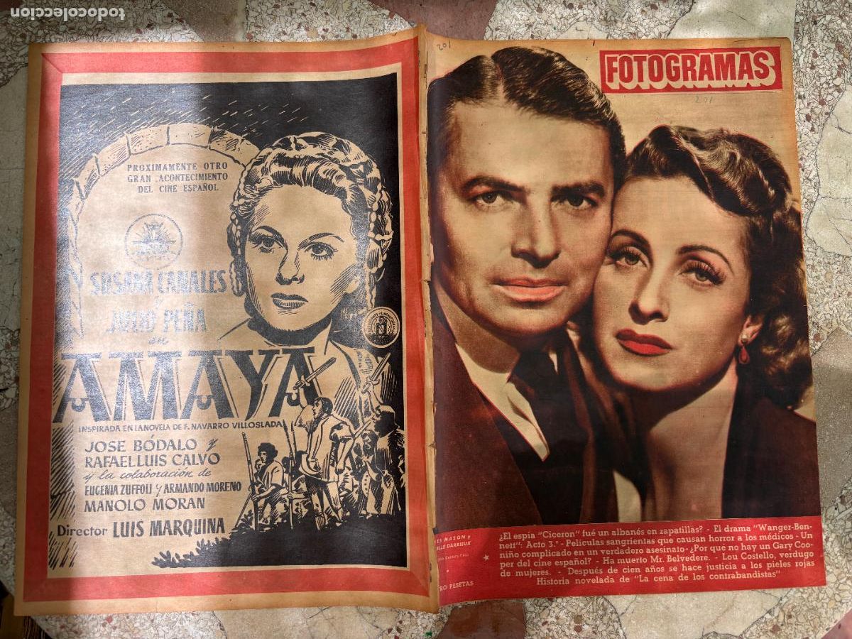 Cine: FOTOGRAMAS N&ordm; 201. JAMES MASON Y DANIELLE DARRIEUX EN PORTADA. GARY COOPER. LOU COSTELLO.