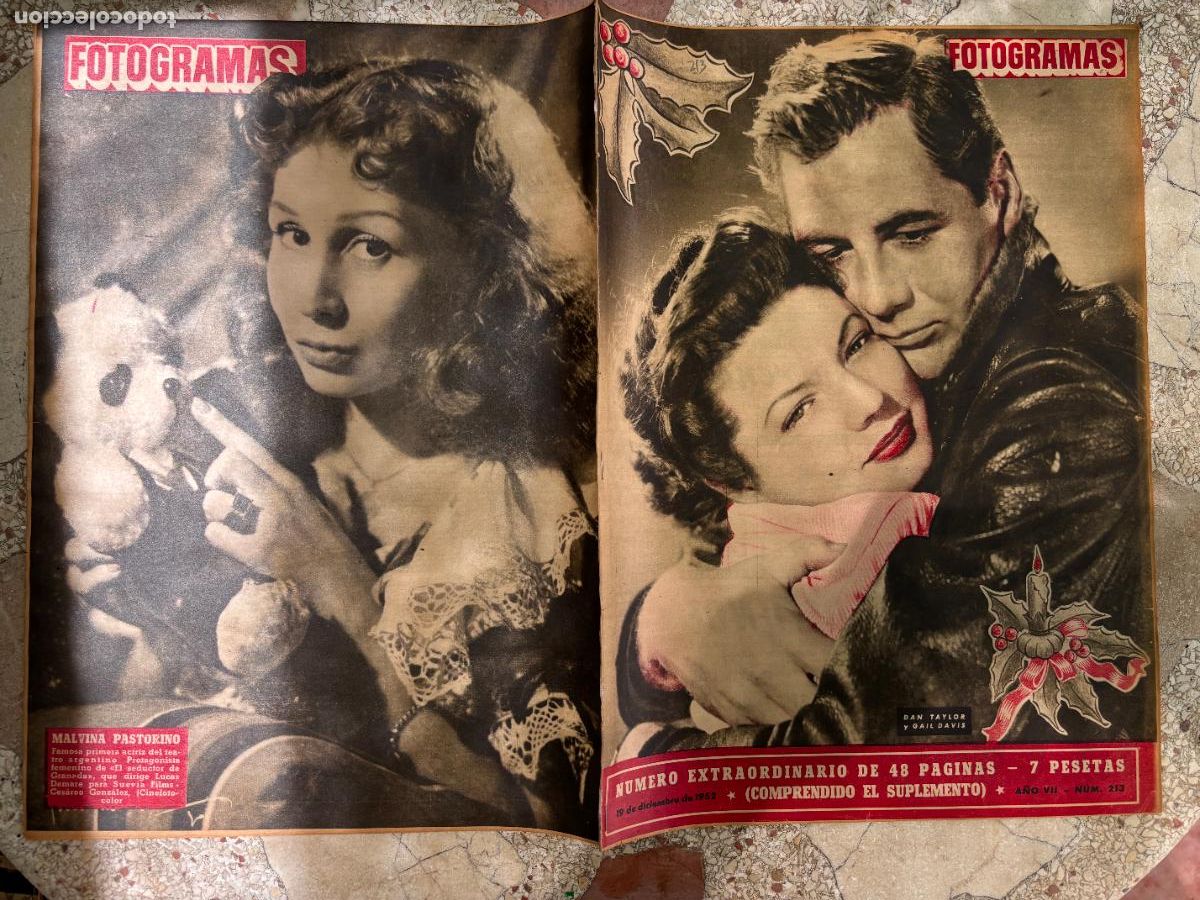 Cine: FOTOGRAMAS N&ordm; 213. DAN TAYLOR Y GAIL DAVIS EN PORTADA. AVA GARDNER. STAN LAUREL Y OLIVER HARDY.