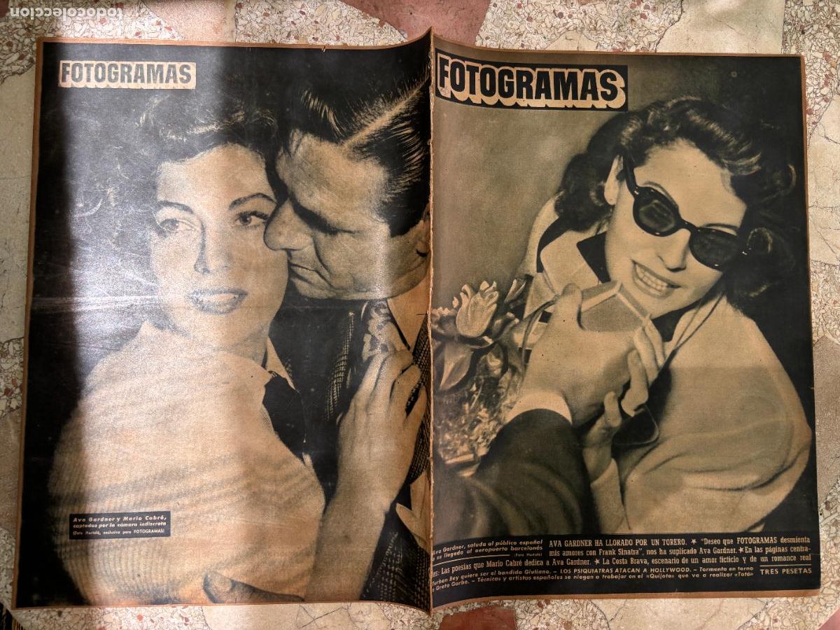 Cine: FOTOGRAMAS N&ordm; 85. AVA GARDNER EN PORTADA. FRANK SINATRA. TURHAN BEY. MARIO CABR&Eacute;.