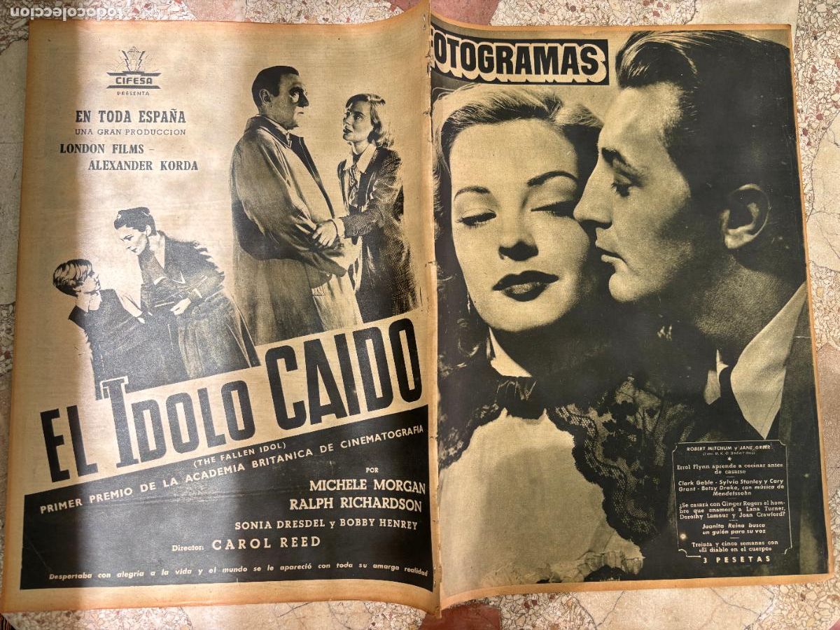 Cine: FOTOGRAMAS N&ordm; 79. ROBERT MITCHUM Y JANE GREER EN PORTADA. CLARK GABLE. SYLVIA STANLEY.