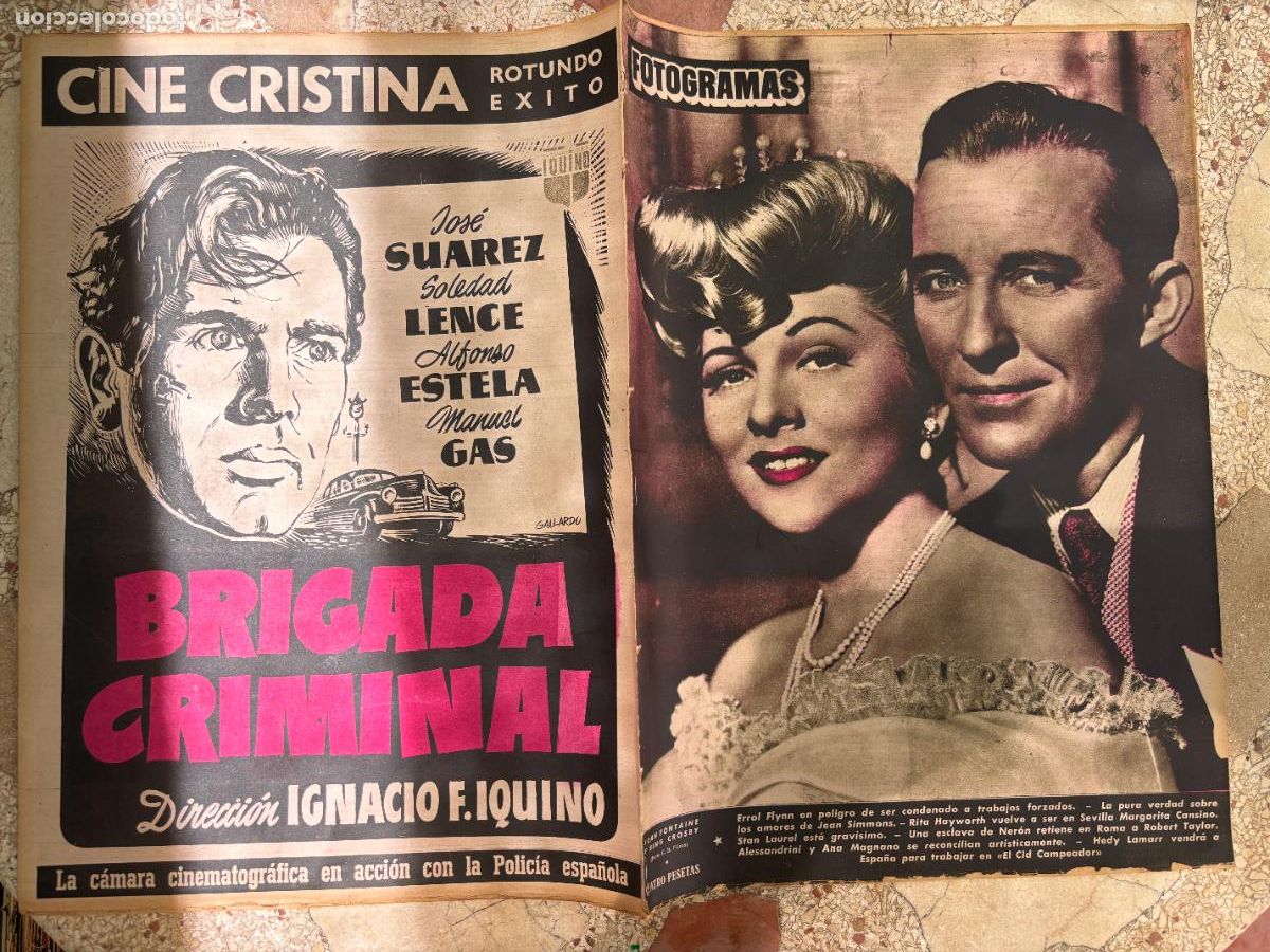 Cine: FOTOGRAMAS N&ordm; 108. JOAN FONTAINE Y BING CROSBY EN PORTADA. ERROL FLYNN. STAN LAUREL.