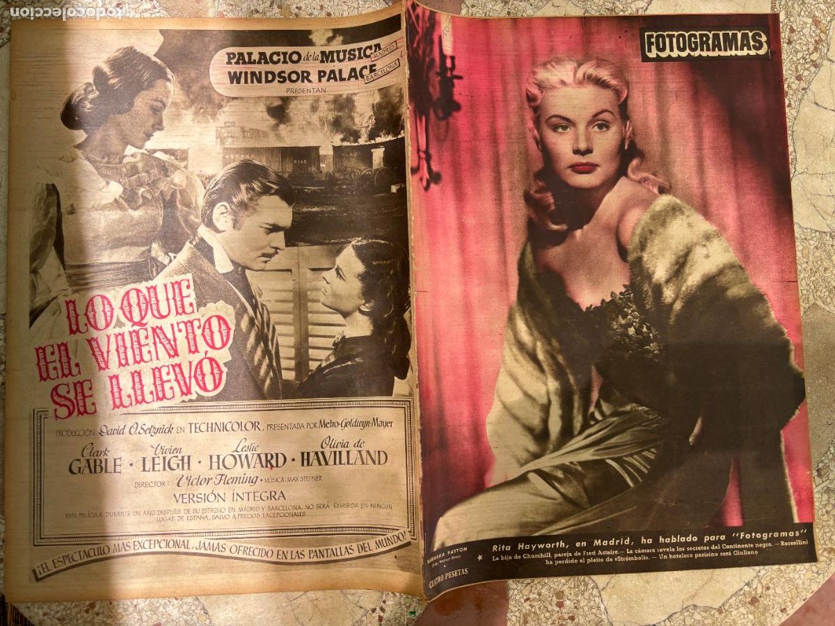 Cine: FOTOGRAMAS N&ordm; 107. BARBARA PAYTON EN PORTADA. RITA HAYWORTH EN MADRID. FRED ASTAIRE.