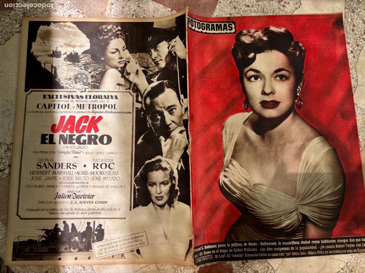 Cine: FOTOGRAMAS N&ordm; 106. EDWARD ROBINSON. ROBERT TAYLOR Y LEA DI LEO. ARMANDO CALVO. MARIA FELIX.