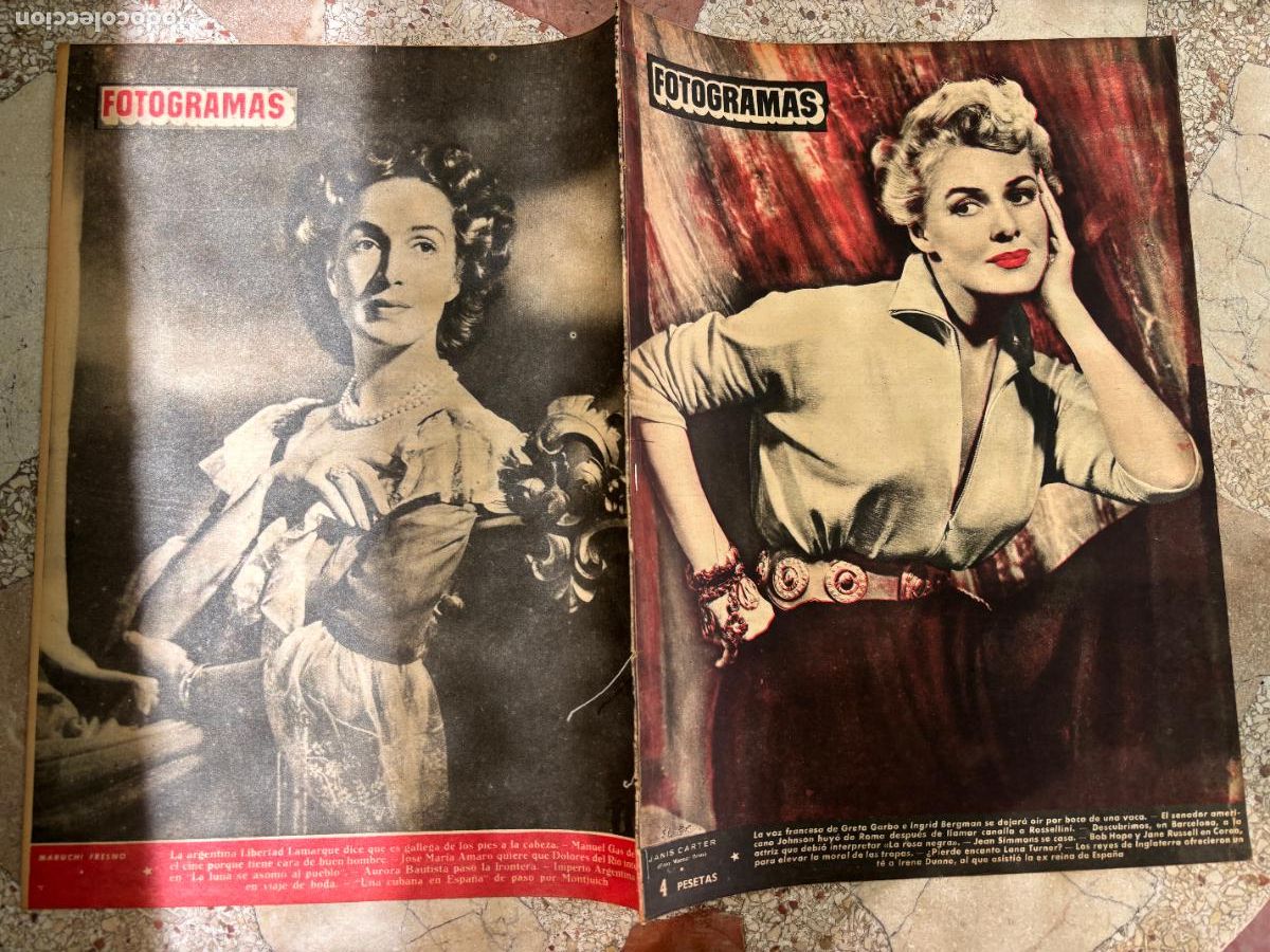 Cine: FOTOGRAMAS N&ordm; 104. JANIS CARTER EN PORTADA. GRETA GARBO E INGRID BERGMAN. BOB HOPE Y JANE RUSSELL.