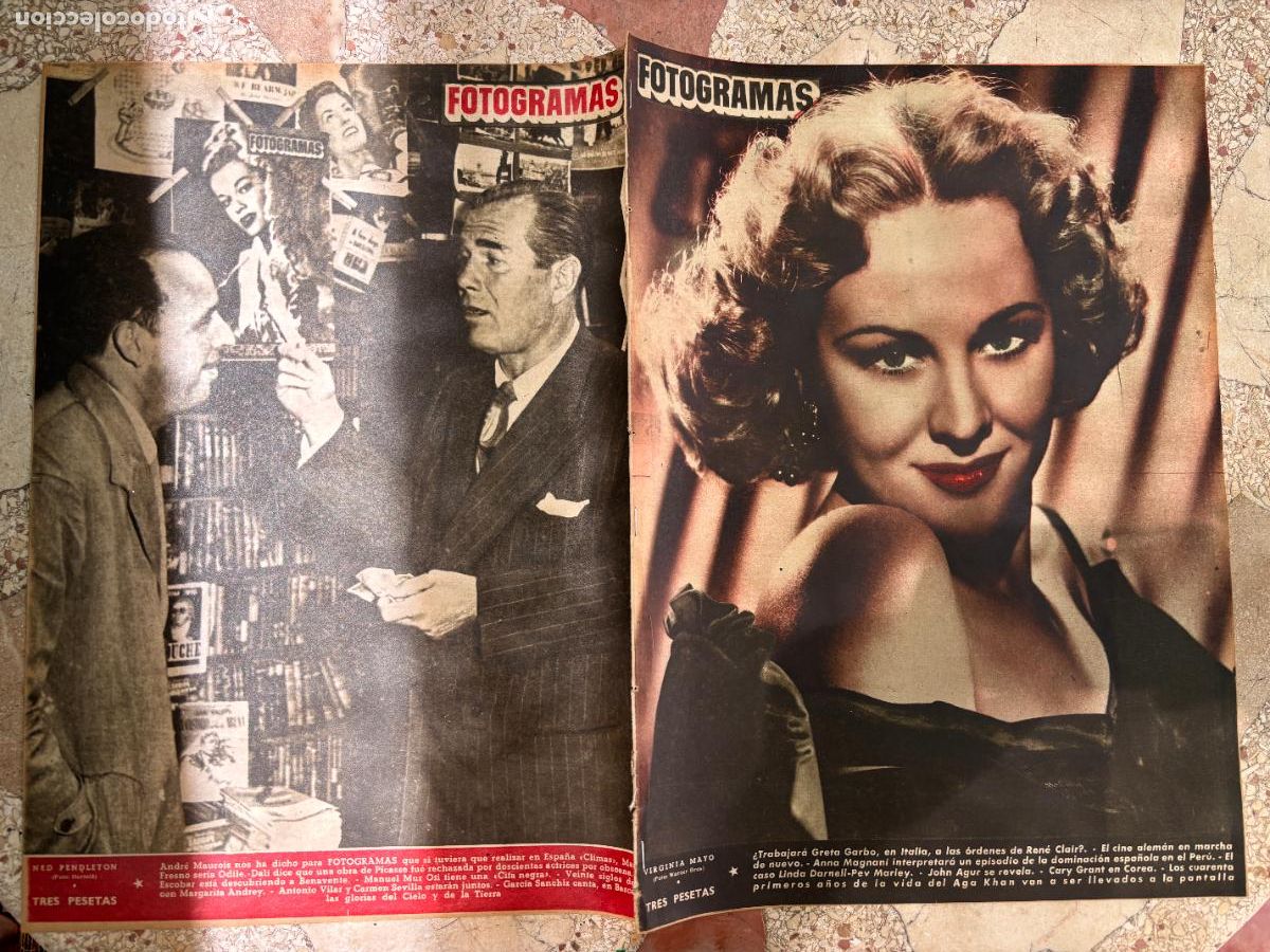 Cine: FOTOGRAMAS N&ordm; 102. VIRGINIA MAYO EN PORTADA. GRETA GARBO. RENE CLAIR. CARY GRANT EN COREA.