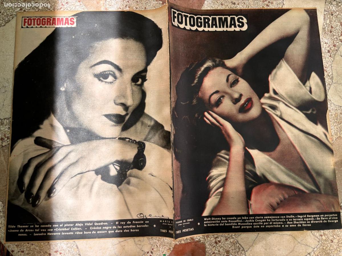 Cine: FOTOGRAMAS N&ordm; 98. YVONNE DE CARLO EN PORTADA. INGRID BERGMAN. GEORGE BRENT. ANN SHERIDAN.