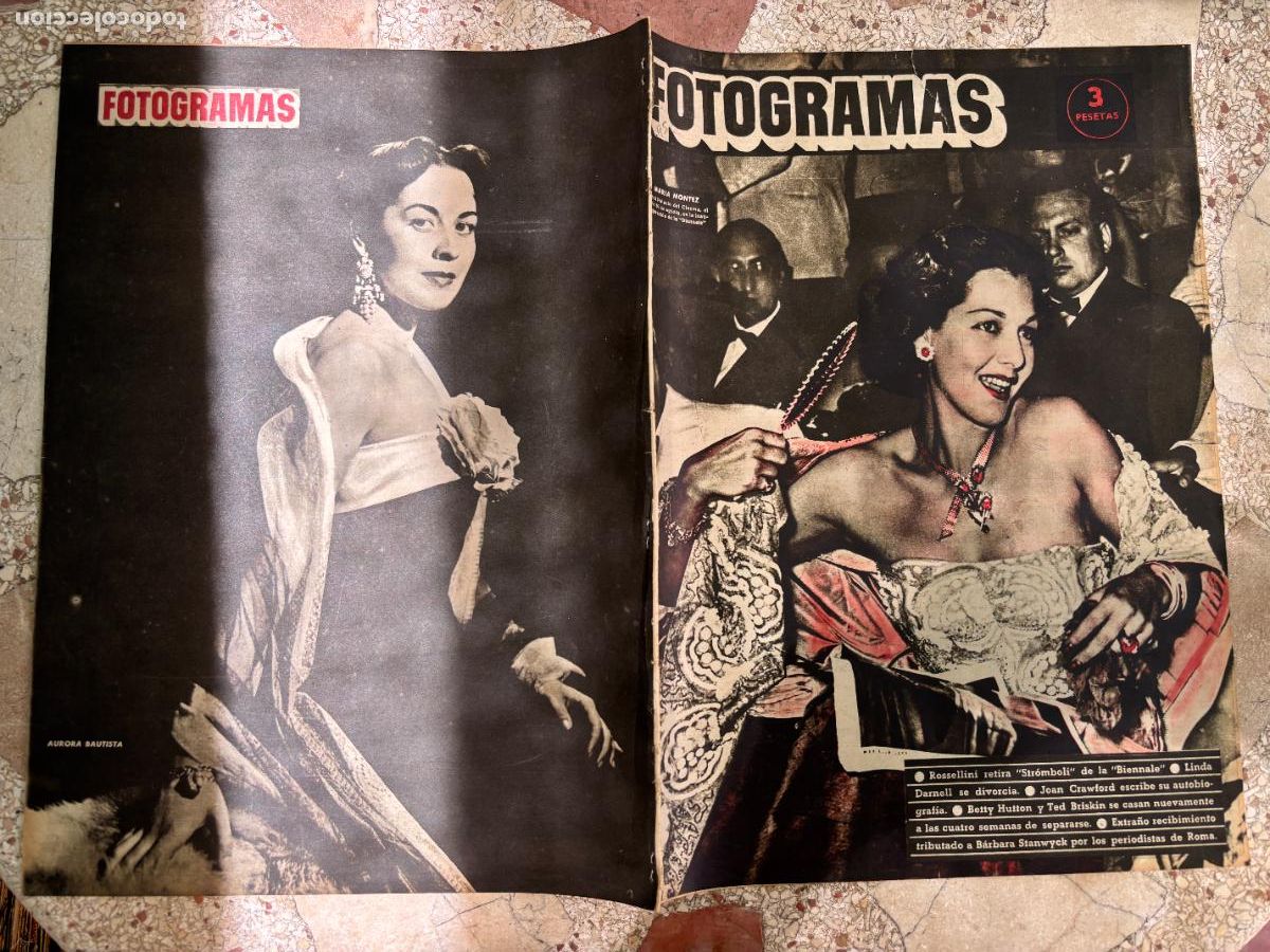 Cine: FOTOGRAMAS N&ordm; 95. MARIA MONTEZ EN PORTADA. ROSSELLINI. LINDA DARNELL. JOAN CRAWFORD. BETTY HUTTON.