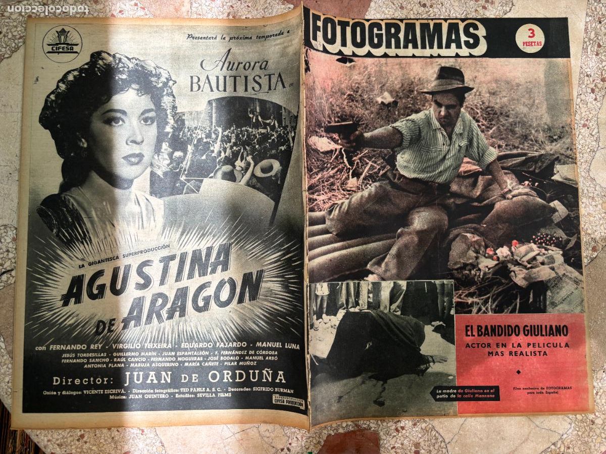 Cine: FOTOGRAMAS N&ordm; 93. EL BANDIDO GIULIANO EN PORTADA. ROBERT MITCHUM. JENNIFER JONES.