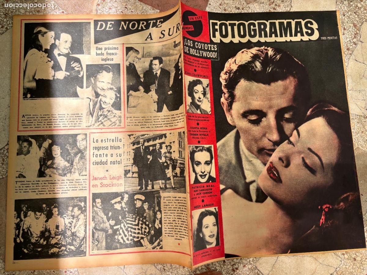 Cine: FOTOGRAMAS N&ordm; 91. JOAN CRAWFORD. JUANITA REINA. PATRICIA NEAL. HEDY LAMARR. BURT LANCASTER.