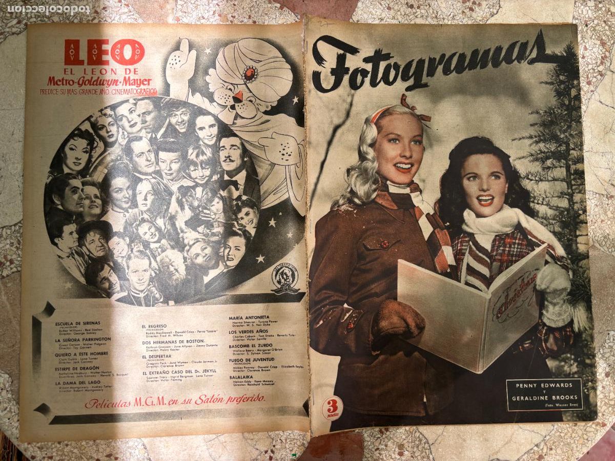 Cine: FOTOGRAMAS N&ordm; 27. PENNY EDWARDS Y GERALDINE BROOKS EN PORTADA. JUNE ALLISON. MYRNA LOY.