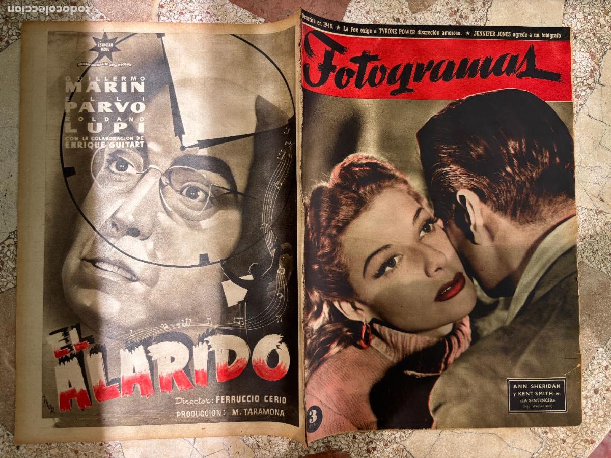 Cine: FOTOGRAMAS N&ordm; 31. ANN SHERIDAN Y KENT SMITH EN PORTADA. TYRONE POWER. JENNIFER JONES.