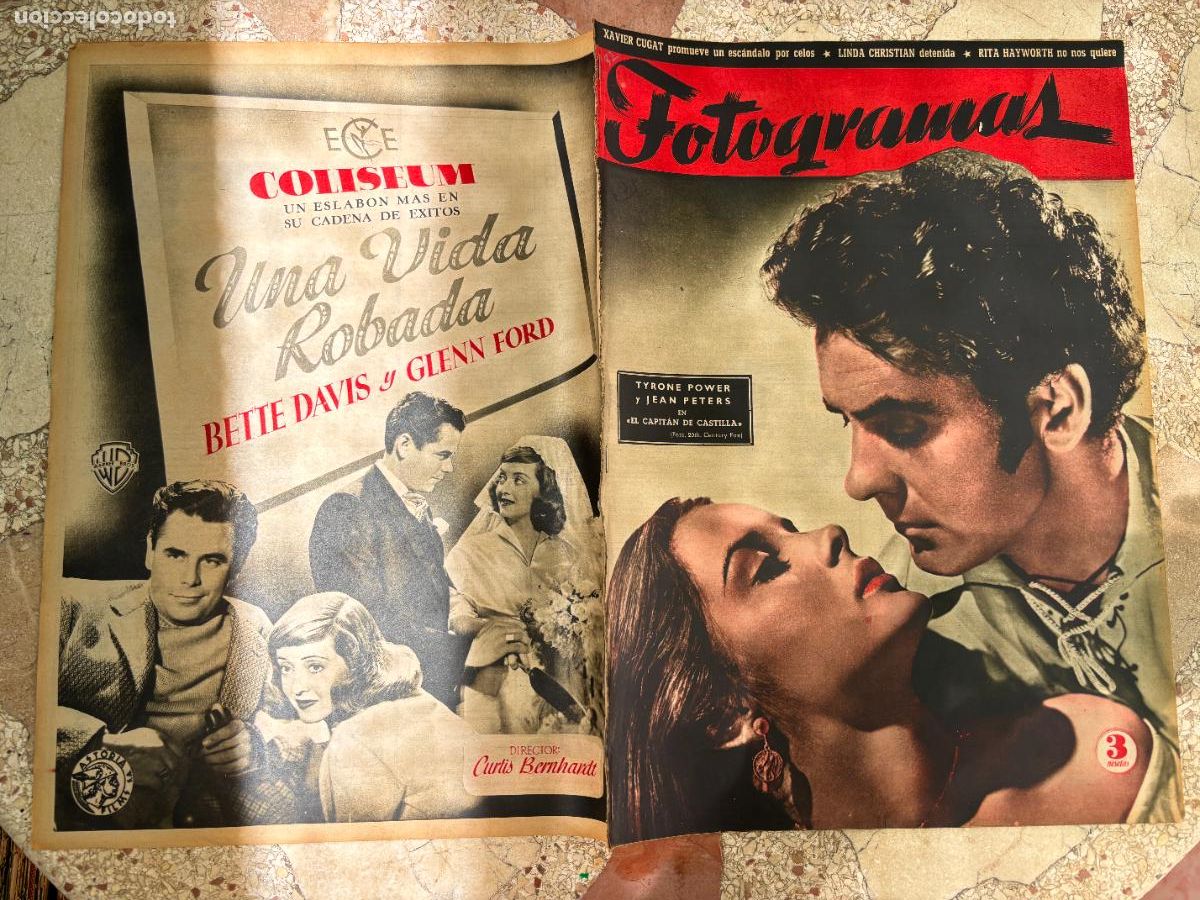 Cine: FOTOGRAMAS N&ordm; 32. TYRONE POWER Y JEAN PETERS EN PORTADA. LINDA CHRISTIAN. XAVIER CUGAT.