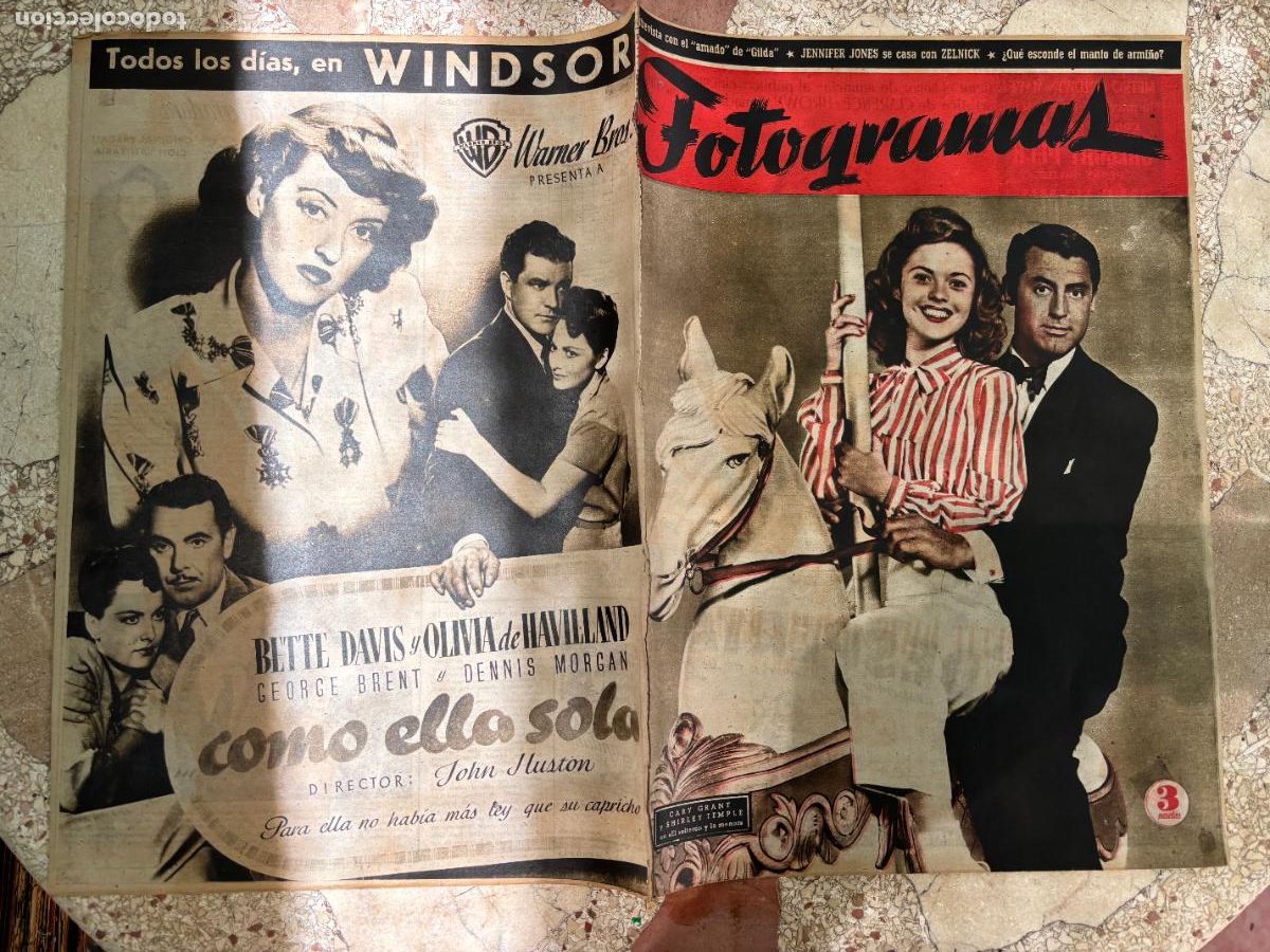 Cine: FOTOGRAMAS N&ordm; 33. CARY GRANT Y SHIRLEY TEMPLE EN PORTADA. JENNIFER JONES Y ZELNICK. GILDA.