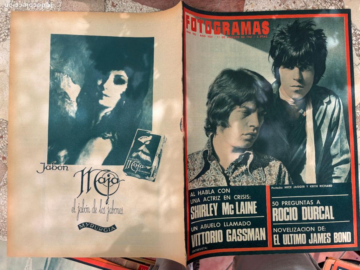 Cinema: FOTOGRAMAS N&ordm; 982 a&ntilde;o 1967. MICK JAGGER Y KEITH RICHARD EN PORTADA. SHIRLEY MCLAINE.
