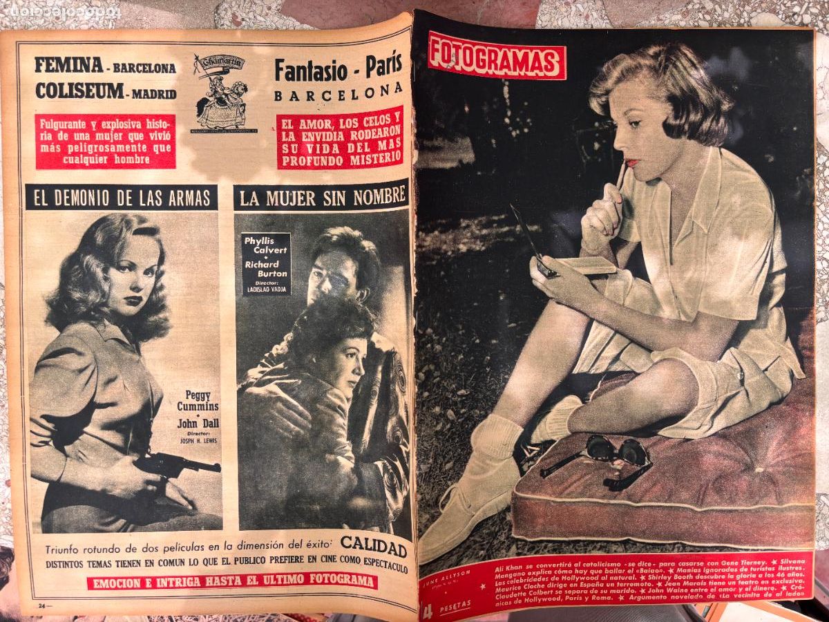 Cine: FOTOGRAMAS N&ordm; 238. JUNE ALLYSON EN PORTADA. ALI KHAN. SHIRLEY BOOTH. JOHN WAINE. MAURICE CLOCHE.