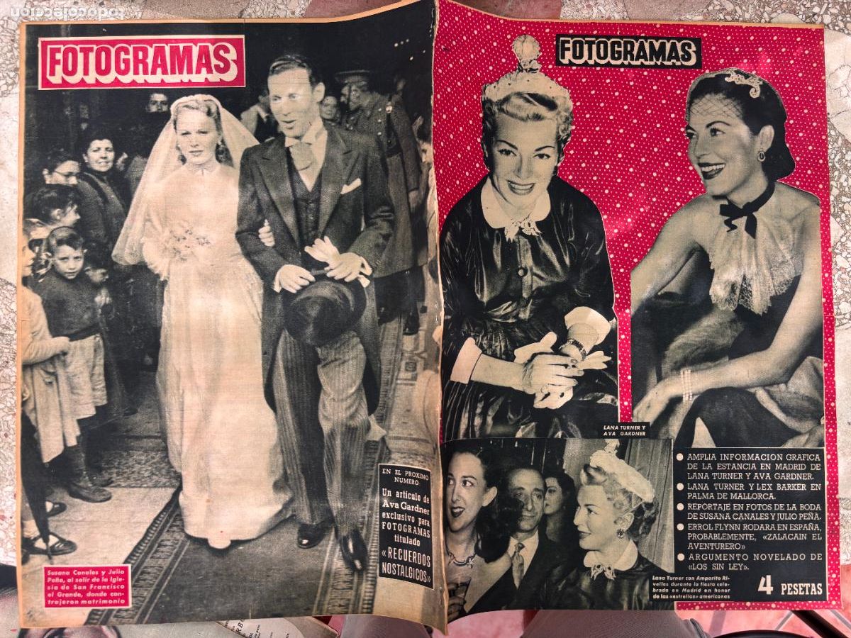 Cin&eacute;ma: FOTOGRAMAS N&ordm; 230. LANA TURNER Y AVA GARDNER EN PORTADA. LEX BAKER. ERROL FLYNN. AMPARITO RIVELLES.