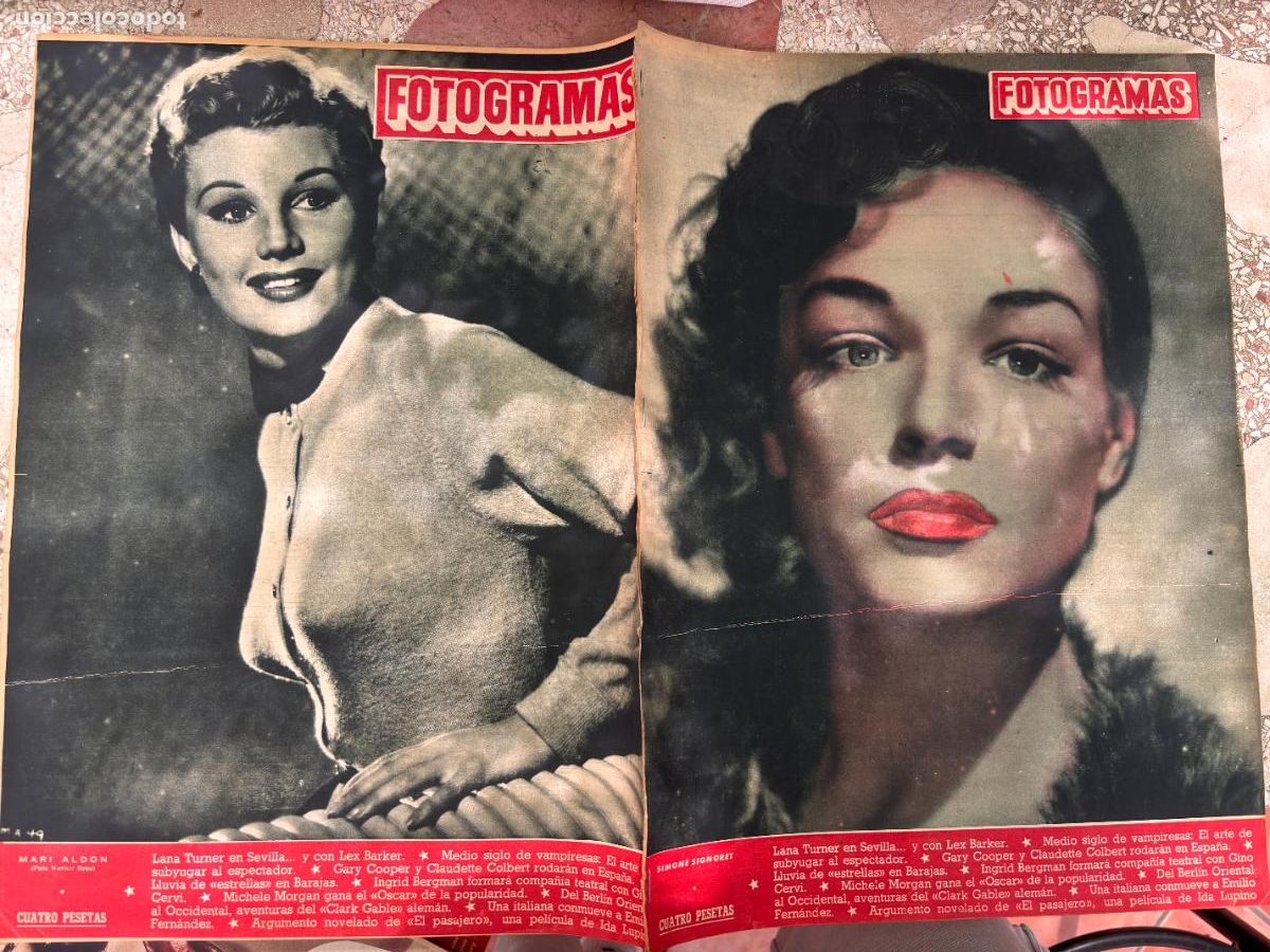 Cin&eacute;ma: FOTOGRAMAS N&ordm; 229. SIMONE SIGNORET EN PORTADA. LANA TURNER. GARY COOPER. INGRID BERGMAN. MARI ALDON.