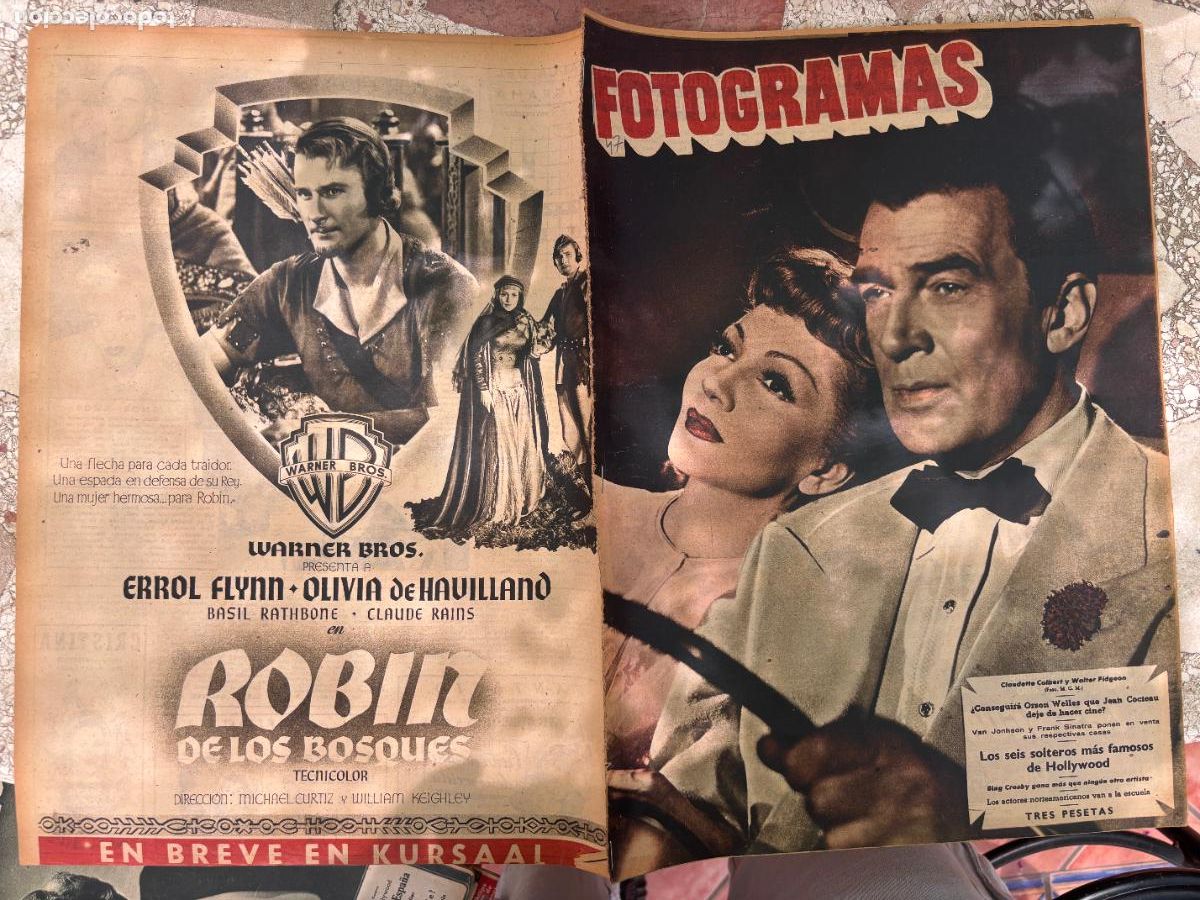 Cin&eacute;ma: FOTOGRAMAS N&ordm; 47. CLAUDETTE COLBERT Y WALTER PIDGEON EN PORTADA. ORSON WELLES. SINATRA.