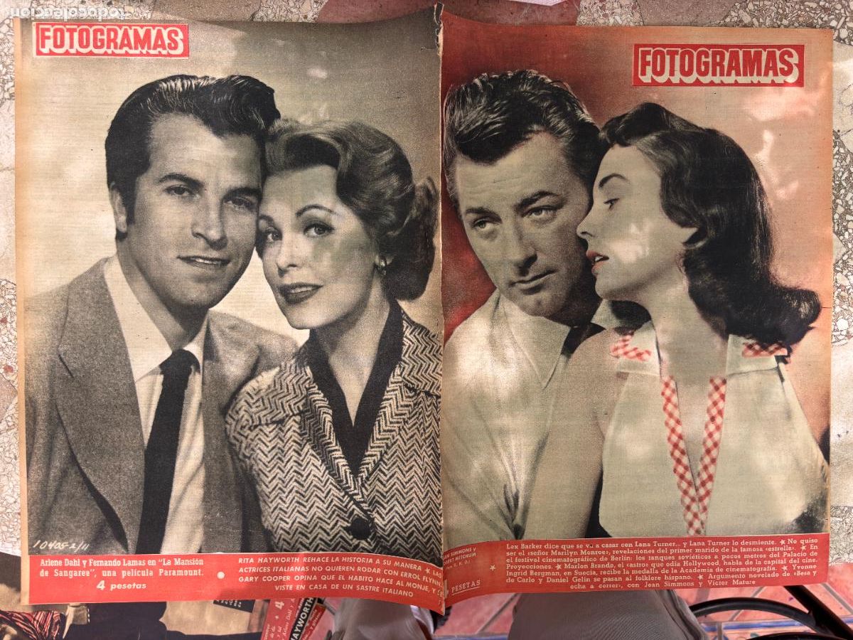 Cin&eacute;ma: FOTOGRAMAS N&ordm; 242. JEAN SIMMONS Y ROBERT MITCHUM EN PORTADA. LEX BARKER. LANA TURNER.