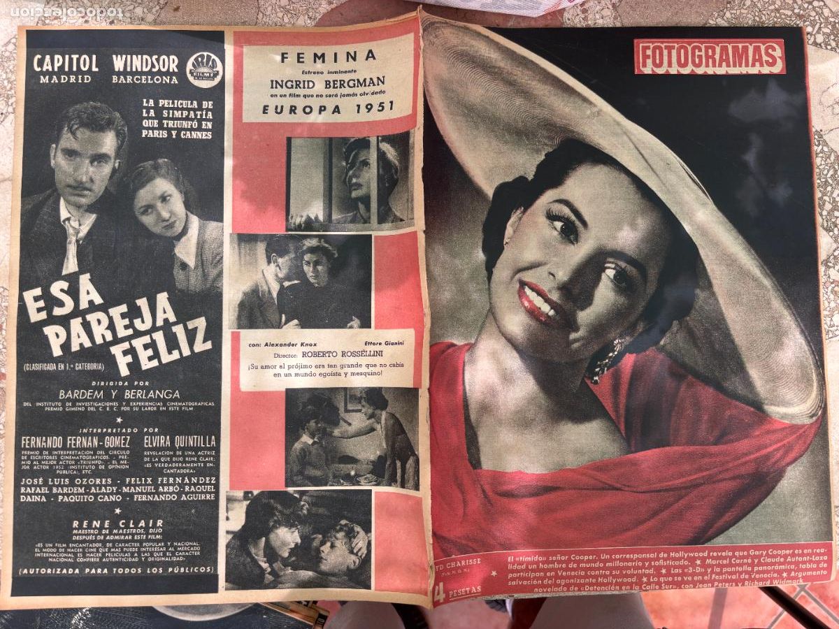 Cin&eacute;ma: FOTOGRAMAS N&ordm; 249. CYD CHARISSE EN PORTADA. GARY COOPER. MARCEL CARN&Eacute;. CLAUDE AUTANT-LAZA.