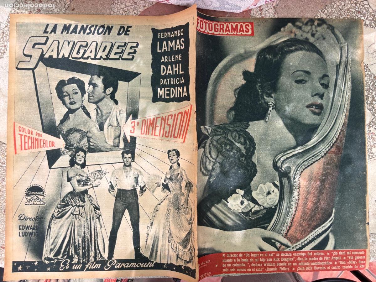 Cin&eacute;ma: FOTOGRAMAS N&ordm; 247. PIPER LAURIE EN PORTADA. KIRK DOUGLAS. WILLIAM BENDIX. JIMMIE FIDLER.