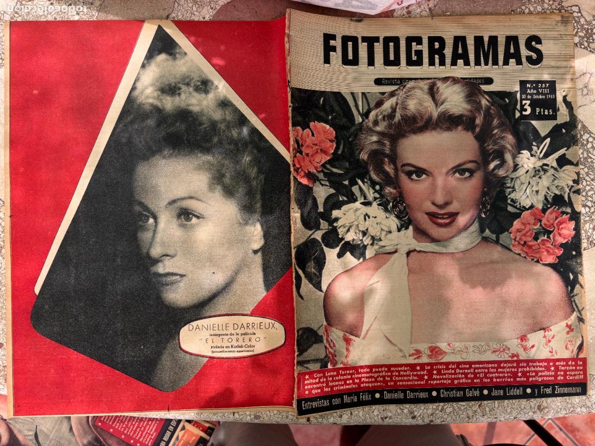 Cin&eacute;ma: FOTOGRAMAS N&ordm; 257 A&Ntilde;O 1953. LANA TURNER. LINDA DARNELL. CHRISTIAN GALV&Eacute;. DANIELLE DARRIEUX.