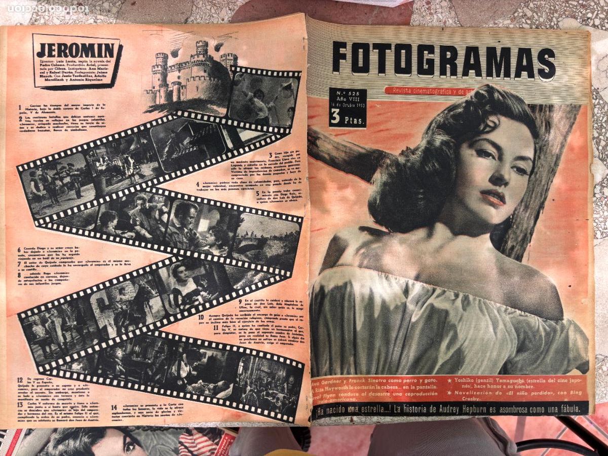 Cin&eacute;ma: FOTOGRAMAS N&ordm; 255 A&Ntilde;O 1953. AVA GARDNER Y FRANK SINATRA. RITA HAYWORTH. ERROL FLYNN.