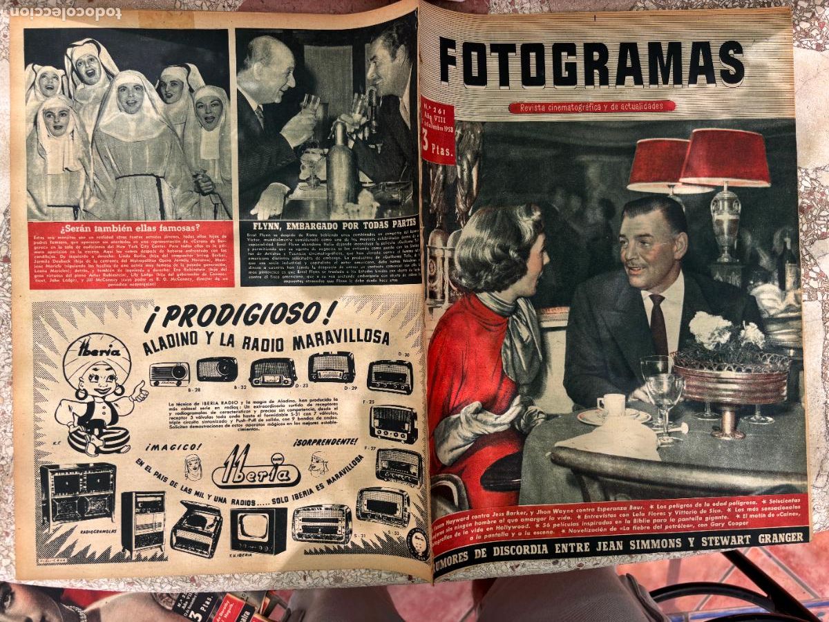 Cine: FOTOGRAMAS N&ordm; 261 A&Ntilde;O 1953. SUSAN HAYWARD. JEAN SIMMONS. STEWART GRANGER. GARY COOPER.