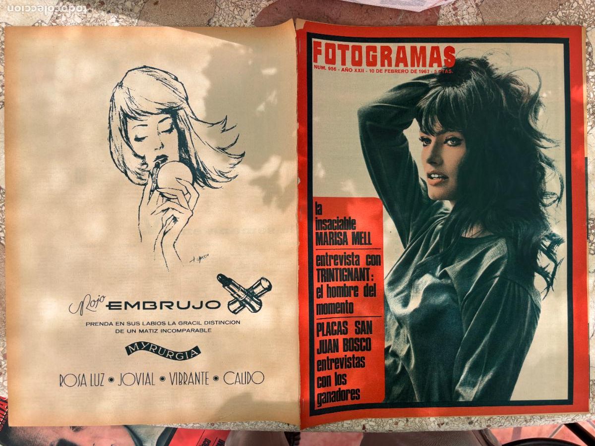 Cine: FOTOGRAMAS N&ordm; 956 A&Ntilde;O 1967. MARISA MELL EN PORTADA. ENTREVISTA TRINTIGNANT. JUAN BOSCO.