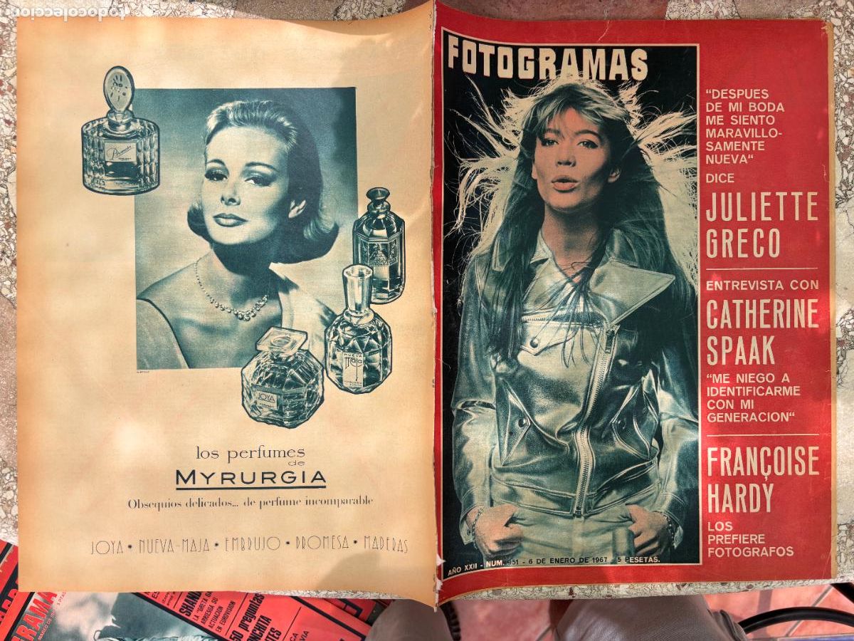 Cine: FOTOGRAMAS N&ordm; 951 A&Ntilde;O 1967. JULIETTE GRECO. ENTREVISTA CON CATHERINE SPAAK. FRAN&Ccedil;OISE HARDY.