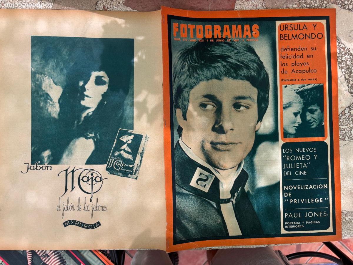 Cine: FOTOGRAMAS N&ordm; 973 A&Ntilde;O 1967. PAUL JONES EN PORTADA. URSULA Y BELMONDO. ROBERT WAUGHN.