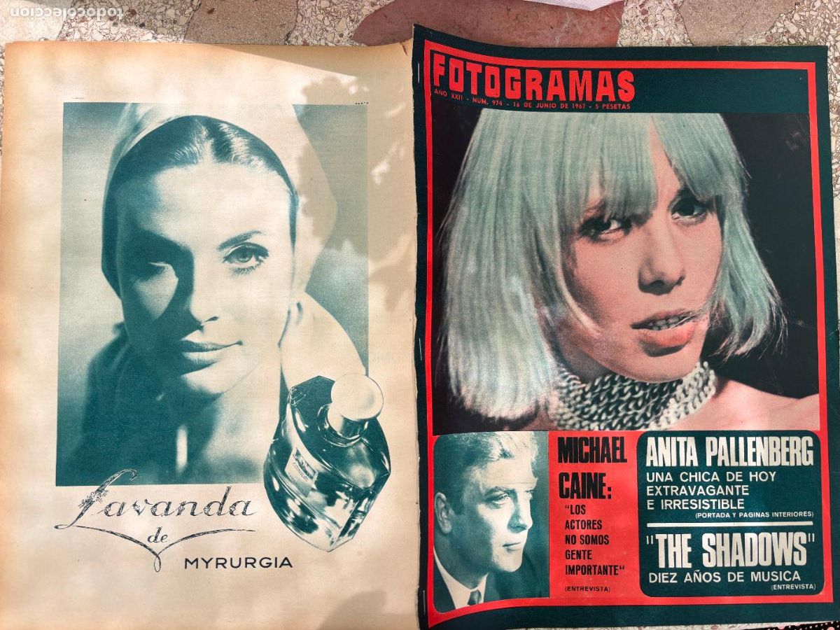 Cine: FOTOGRAMAS N&ordm; 974 A&Ntilde;O 1967. ANITA PALLENBERG EN PORTADA. ENTREVISTA MICHAEL CAINE. THE SHADOWS.