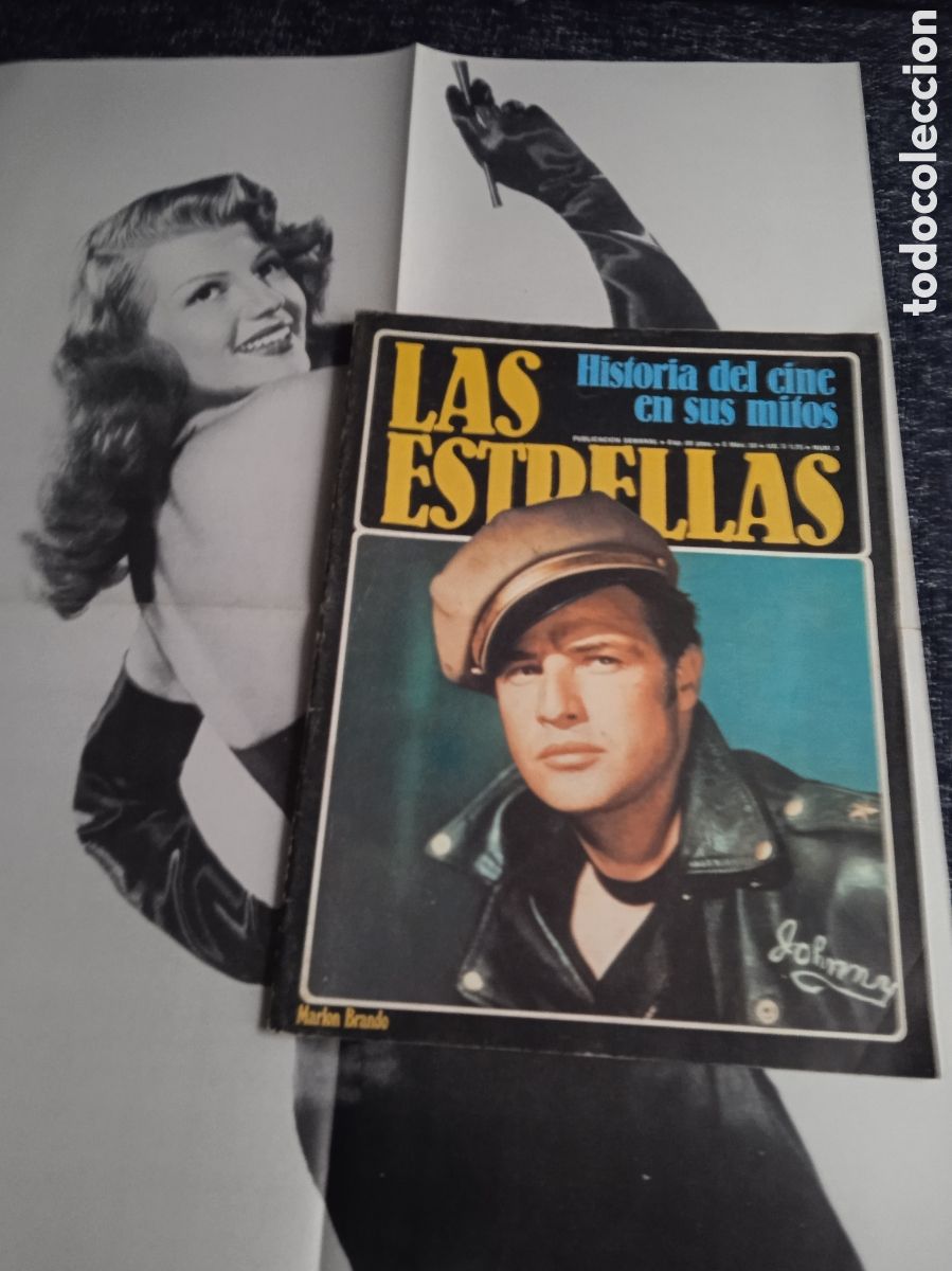 Cine: HISTORIA DEL CINE EN SUS MITOS - LAS ESTRELLAS N&ordm; 3 MARLON BRANDO + POSTER RITA HAYWORTH, clark gab