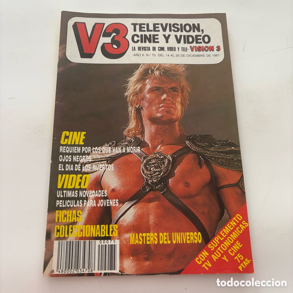 Cine: revista de cine video y tele vision 3 v3 n&ordm; 75 de 1987 masters del universo