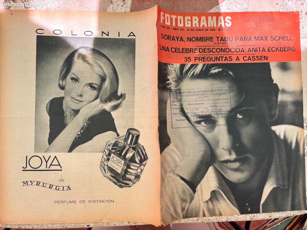 Cine: FOTOGRAMAS N&ordm; 921 A&Ntilde;O 1966. MAX SCHELL. ENTREVISTA CASSEN. ALAIN DELON EN PORTADA.