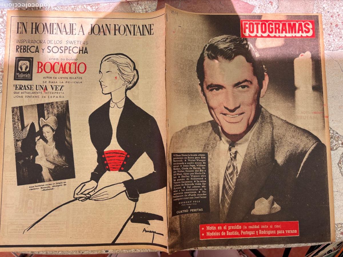Cin&eacute;ma: FOTOGRAMAS N&ordm; 184. GREGORY PECK EN PORTADA. WILLIAM DIETERLE- WALTER WANGER. IRENE PAPA.