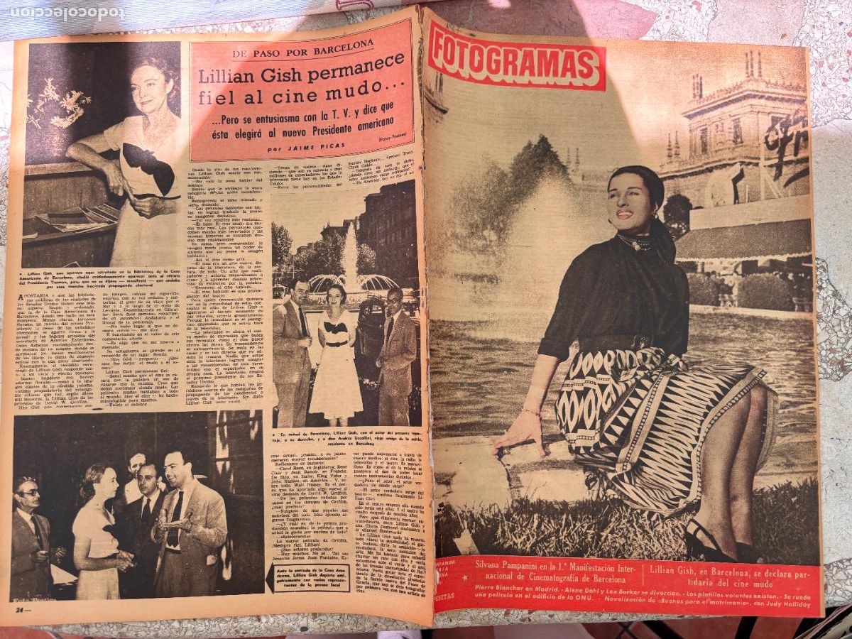 Cine: FOTOGRAMAS N&ordm; 187. SILVANA PAMPANINI EN PORTADA. LILLIAN GISH. ALENE DAH. LEX BARKER.