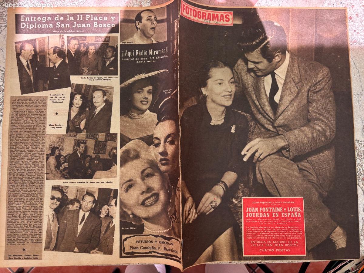 Cine: FOTOGRAMAS N&ordm; 181. JOAN FONTAINE Y LOUIS JOURDAN EN PORTADA. MARGARITA TRUMAN. BARBARA PAYTON.