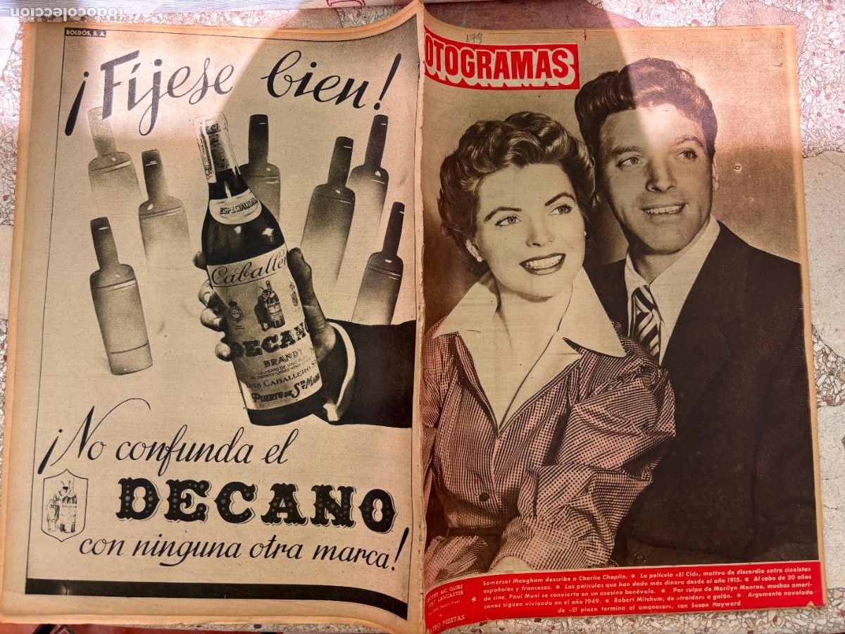 Cine: FOTOGRAMAS N&ordm; 179. DOROTHY MC GUIRE Y BURT LANCASTER EN PORTADA. SOMERSET MAUGHAM.