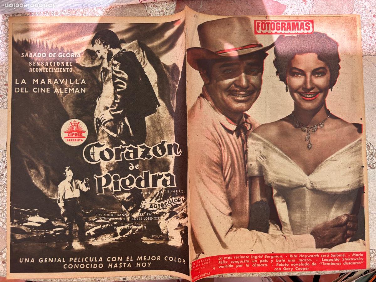 Cine: FOTOGRAMAS N&ordm; 178. AVA GARDNER Y CLARK GABLE EN PORTADA. RITA HAYWORTH. LEOPOLDO STOKOWSKY.