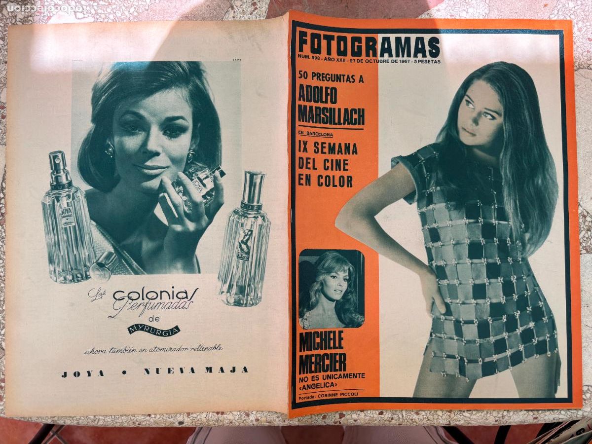 Cine: FOTOGRAMAS N&ordm; 993 a&ntilde;o 1967. CORINNE PICCOLI EN PORTADA. MICHELE MERCIER. ENTREVISTA ADOLFO MARSILLAC