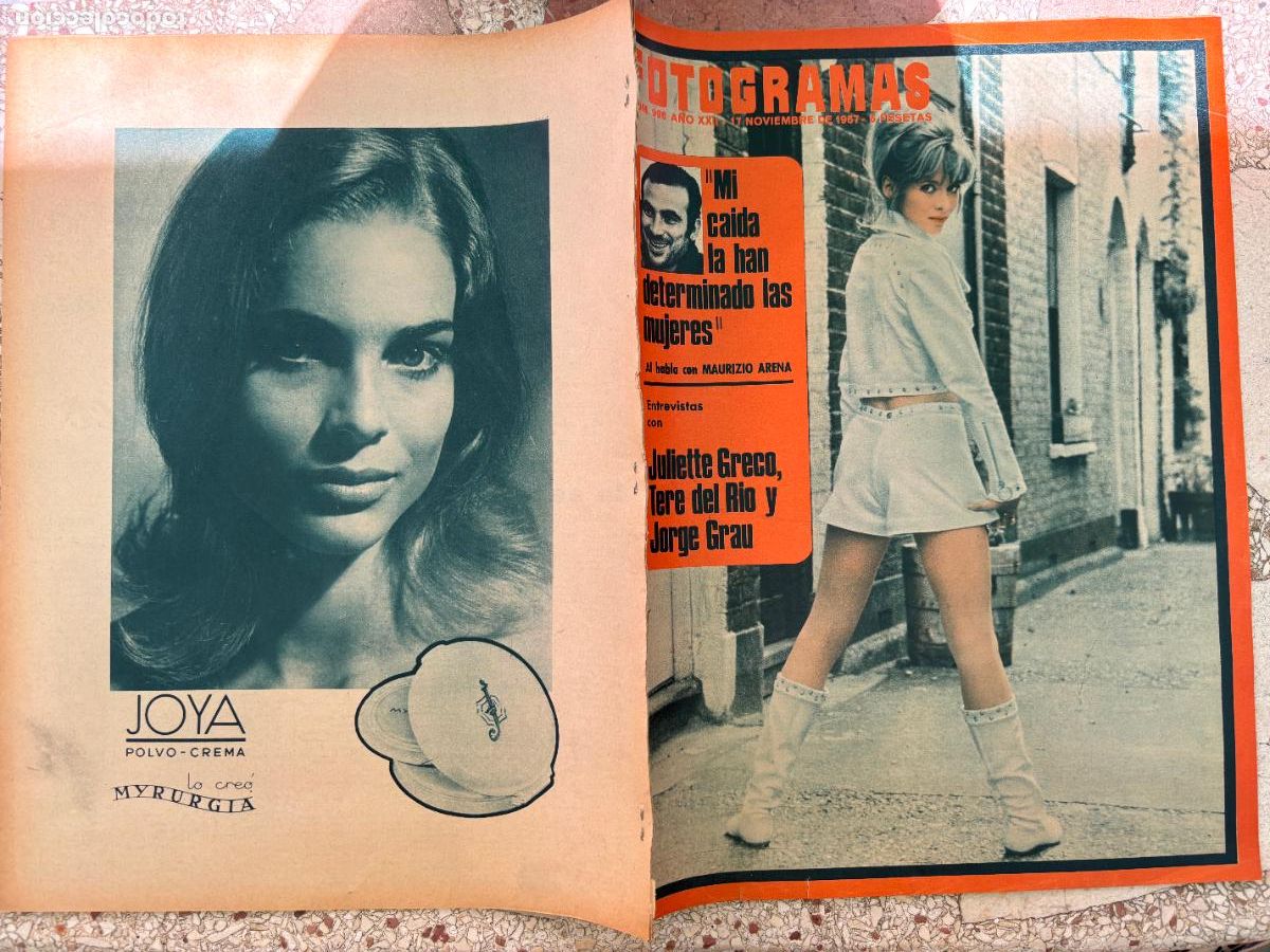 Cine: FOTOGRAMAS N&ordm; 996 a&ntilde;o 1967. ENTREVISTA CON JULIETTE GRECO, TERE DEL RIO Y JORGE GRAU.