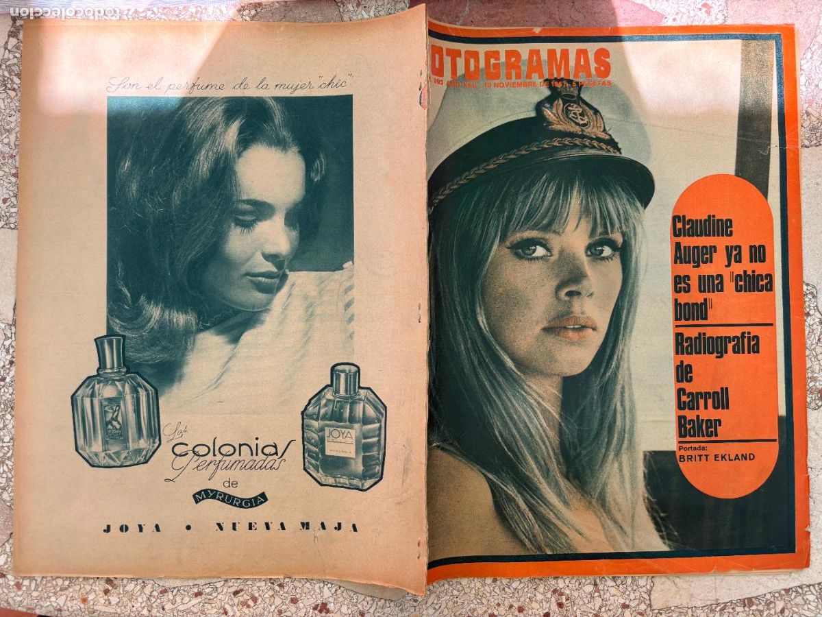 Cine: FOTOGRAMAS N&ordm; 995 a&ntilde;o 1967. BRITT EKLAND EN PORTADA. CARROLL BAKER. CLAUDINE AUGER.