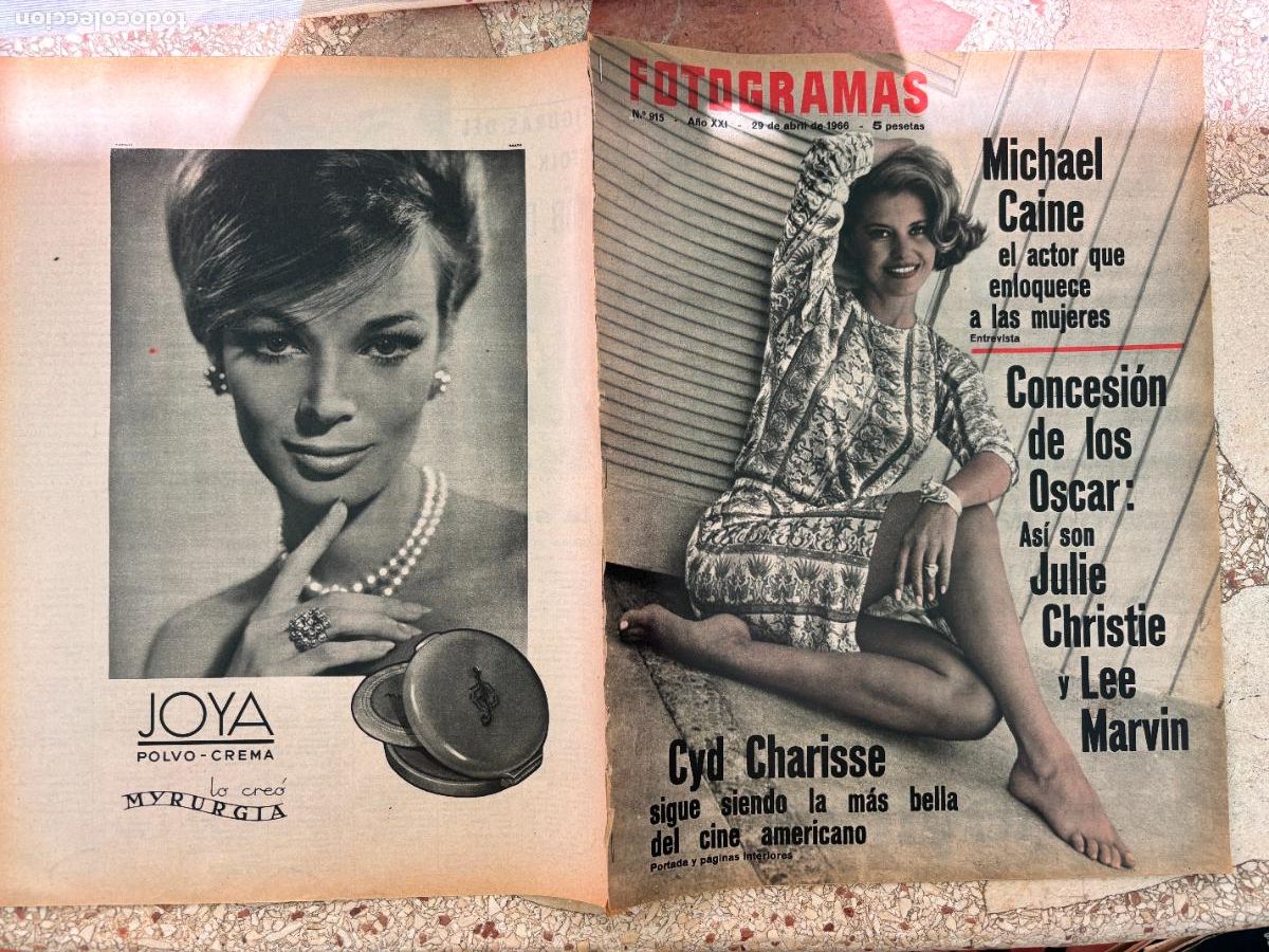 Cine: FOTOGRAMAS N&ordm; 915 a&ntilde;o 1966. CYD CHARISSE EN PORTADA. MICHAEL CAINE. JULIE CHRISTIE Y LEE MARVIN.