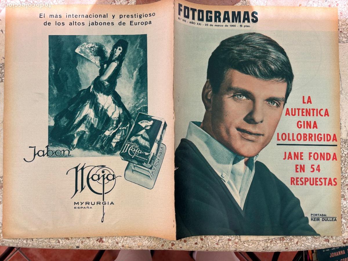 Cine: FOTOGRAMAS N&ordm; 910 a&ntilde;o 1966. KEIR DULLEA EN PORTADA. GINA LOLLOBRIGIDA. ENTREVISTA JANE FONDA
