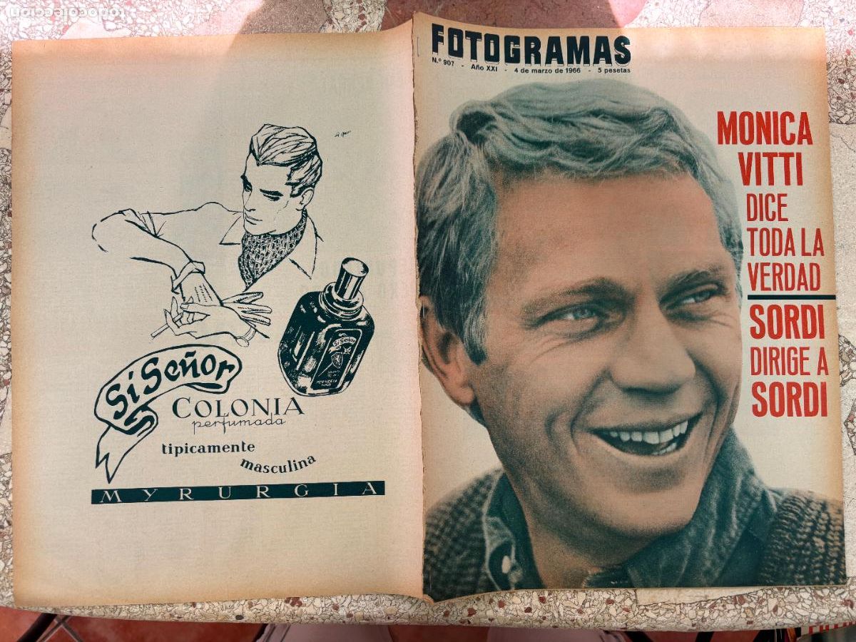 Cine: FOTOGRAMAS N&ordm; 907 a&ntilde;o 1966. STEVE MC QUEEN EN PORTADA. MONICA VITTI. ROBERT ROSSEN.