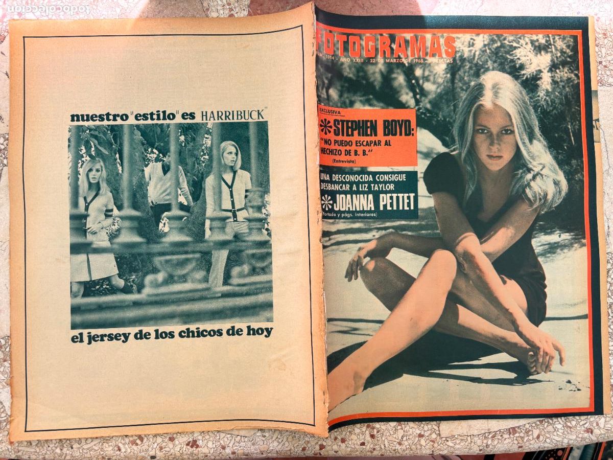 Cine: FOTOGRAMAS N&ordm; 1014 a&ntilde;o 1968. JOANNA PETTET EN PORTADA. STEPHEN BOYD. PIA DEGENMARK.