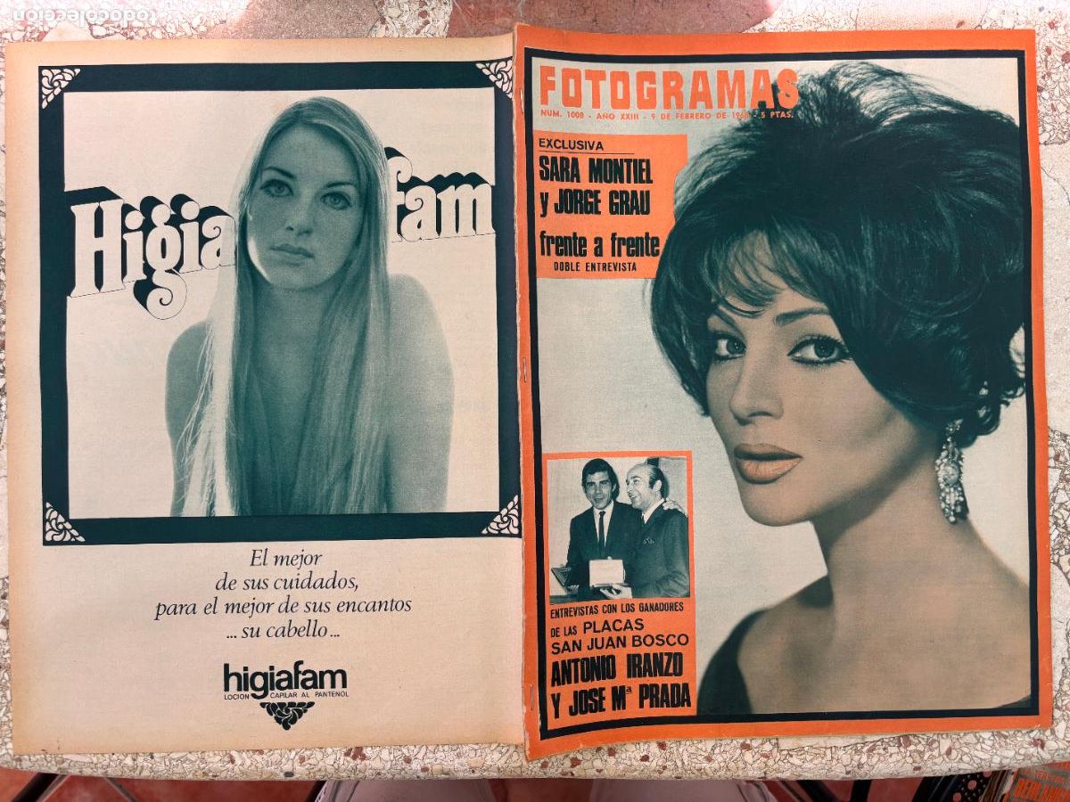 Cine: FOTOGRAMAS N&ordm; 1007 a&ntilde;o 1968. SARA MONTIEL EN PORTADA Y ENTREVISTA. JORGE GRAU. ANTONIO IRANZO.