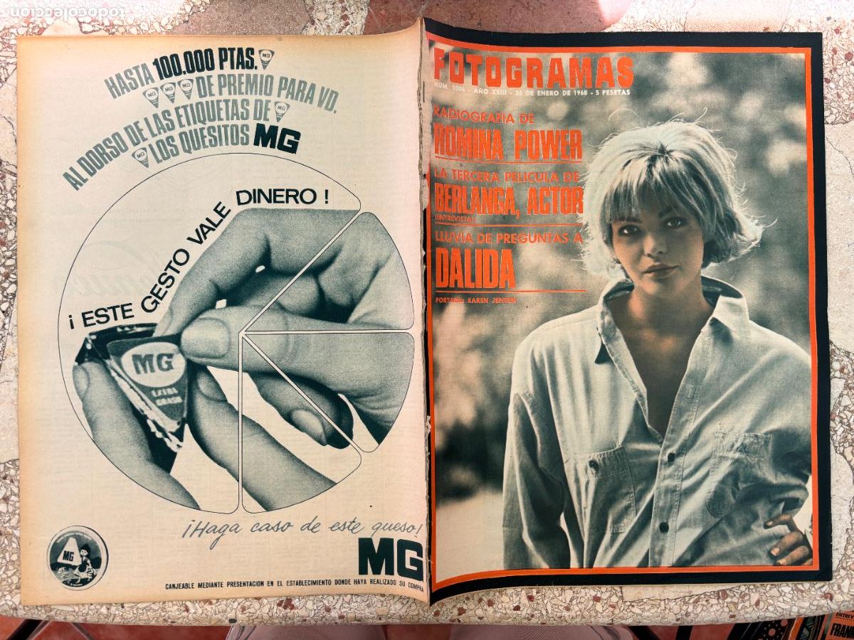 Cine: FOTOGRAMAS N&ordm; 1006 a&ntilde;o 1968. KAREN JENSEN EN PORTADA. ROMINA POWER. BERLANDA. DALIDA.