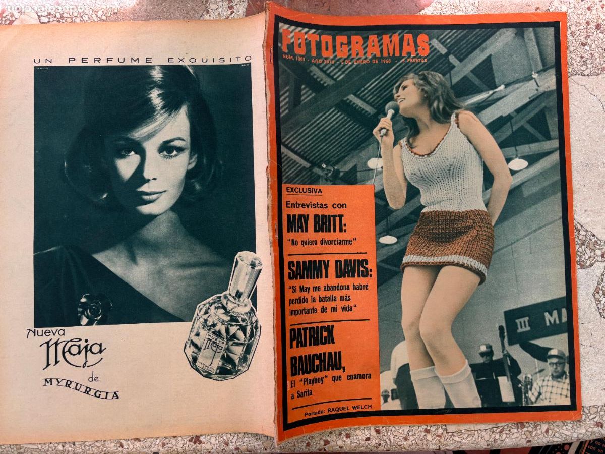 Cine: FOTOGRAMAS N&ordm; 1003 a&ntilde;o 1968. RAQUEL WELCH EN PORTADA. ENTREVISTA CON MAY BRITT. SAMMY SAVIS.